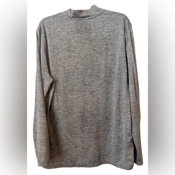 Greg Norman Collection Heather Gray Long Sleeve Mock - Picture 2 of 3